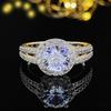 European & American Fashion Ring: Square Colored Diamond, Women's Daily/Wedding/Banquet R4898