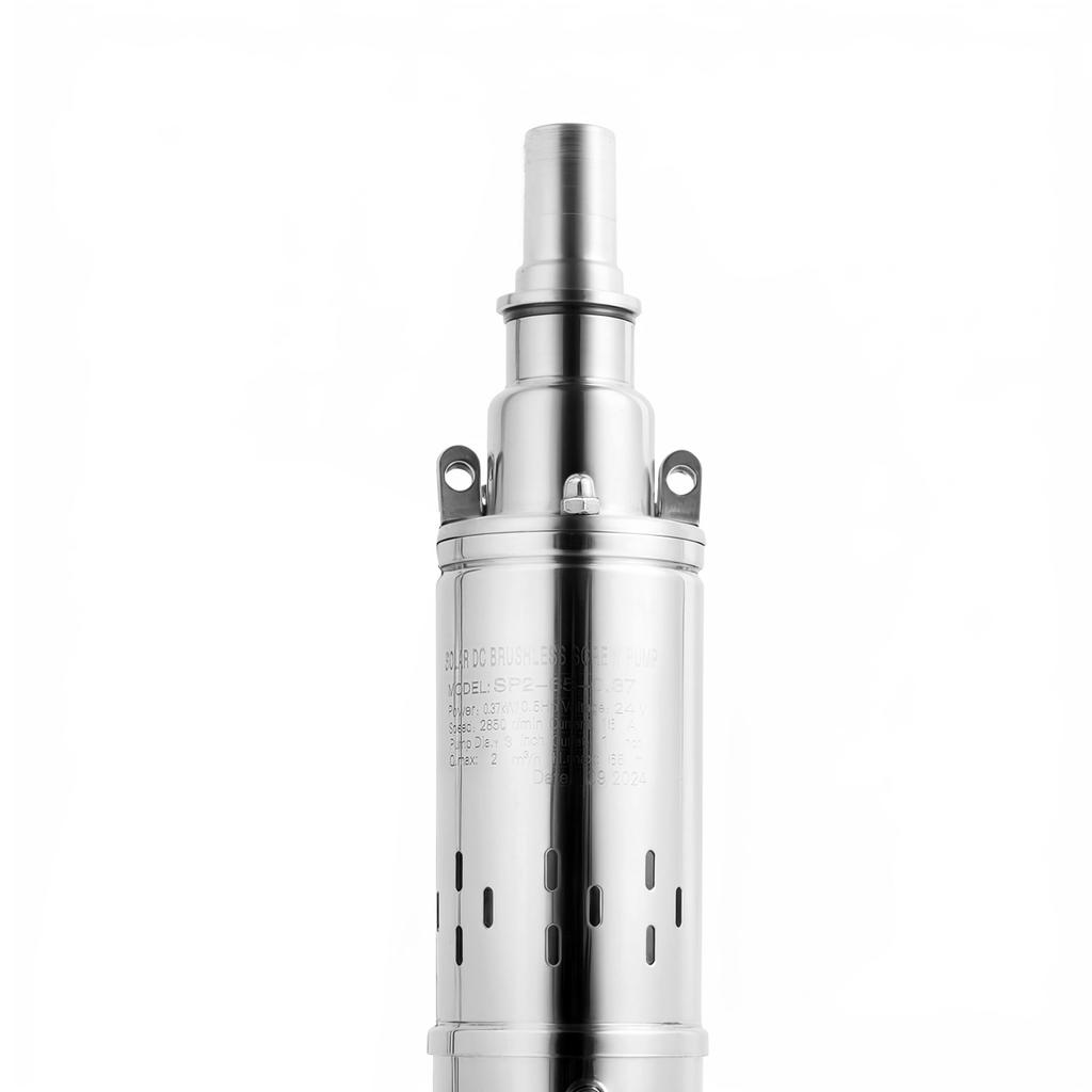 370W 24V Solar Water Pump Deep Well Solar Submersible Pump Head 65m Stainless Brushless Solar Water Pump