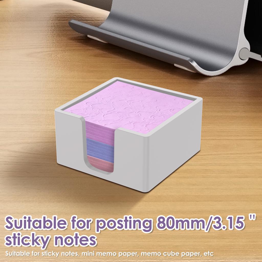 4Pcs Sticky Note Holder Silicone Memo Pad Dispenser Practical Self Stick Note Pad Organizer for Office Desk Home Accessories
