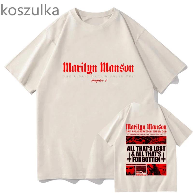Marilyn Unisexson Tshirt Unisex Unisex Harajuku Oneck Summer Casual Pure Cotton Fashion Aesthetic Unisex Short Sleeve Streetwear Tops