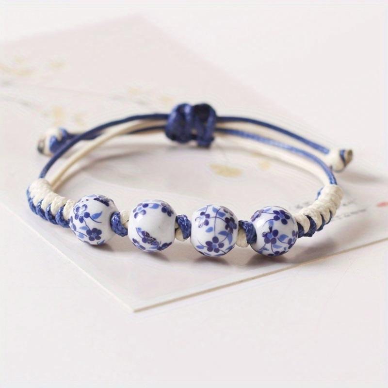 Elegant Ceramic Bead Bracelet Showcasing Traditional Craftsmanship And Modern Designs for Unique Oriental Aesthetic