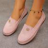 Women's Loafers Slip On Casual Flat Shoes Soft Suede Material Comfortable Sole Lightweight Design Suitable for Daily Wear