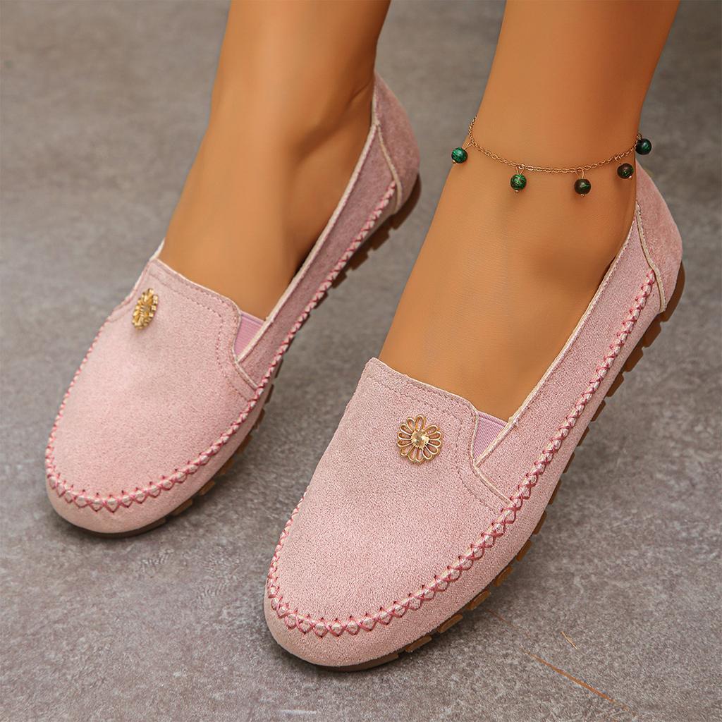 Women's Loafers Slip On Casual Flat Shoes Soft Suede Material Comfortable Sole Lightweight Design Suitable for Daily Wear