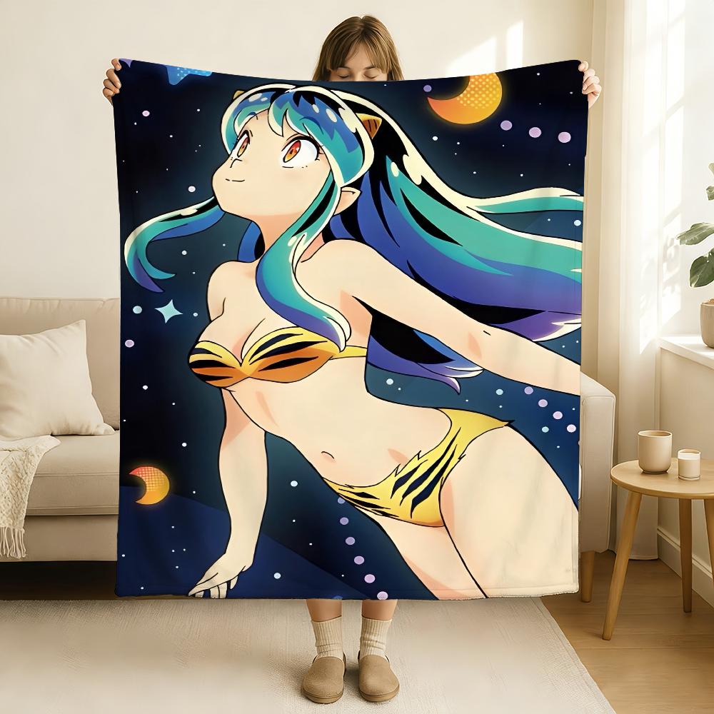 Cartoon Urusei Yatsura Blanket Soft and Skin Friendly For Couch Bed Napping Bedspread All Seasons Comforter