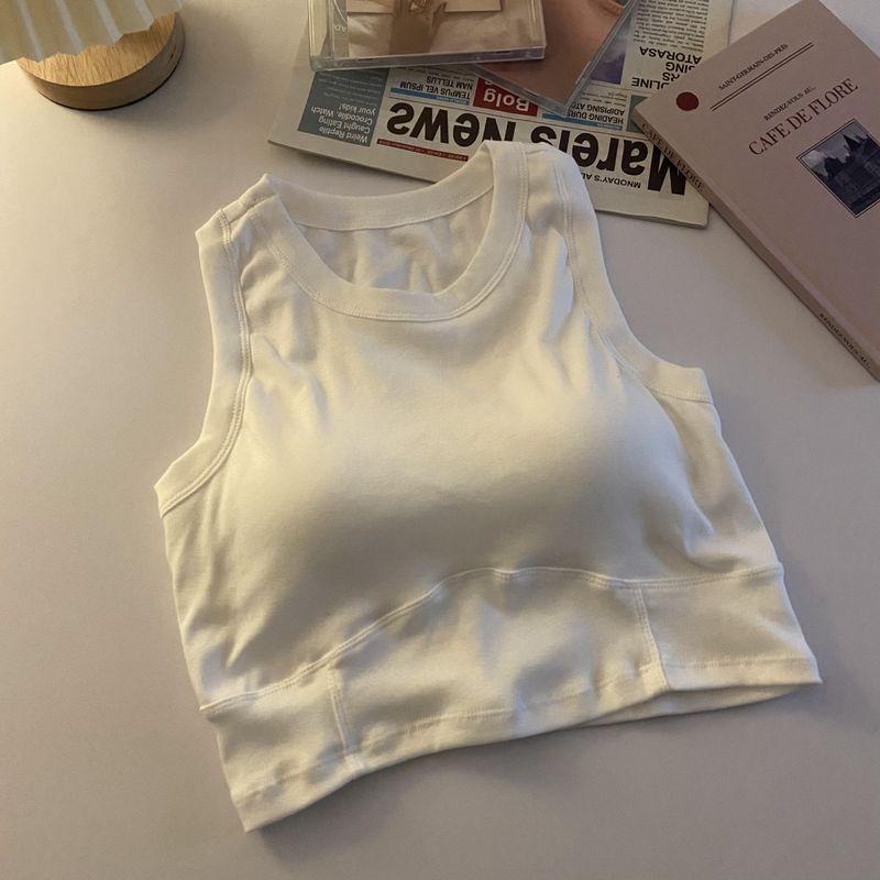 

Beauty Back Summer Sleeveless Short Tops Camisole White All yards([40.00 kg-67.50 kg]])