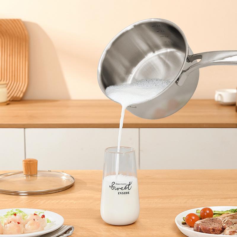 Stainless Steel Saucepan With Lid Multipurpose Sauce Pot For Cooking Milk Pot Boiling Gravies, Pasta, Noodles 1QT Easy to Clean