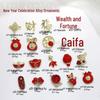 New Year Alloy Nail Art: Wealth-Attracting Yuanbao, Red Money Bag, Fu Character, Goldfish Rhinestone Decor.
