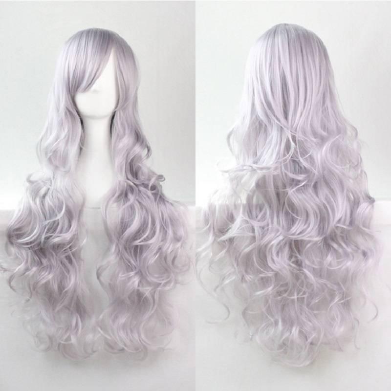 80cm Lange Wellenperücke in Lebhaften Farben Hochtemperaturfaser Ideal für Cosplay-Veranstaltungen