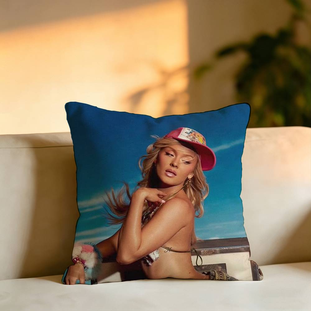 Pop Singer KKlava Koka Pillow Case Square DoubleSided Sofa Cushion Cover Bedroom Bedside Pillow