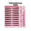 3D Mink Effect Cluster Lashes 8-16mm Volume Lash New Faux Mink Eyelashes  for Women