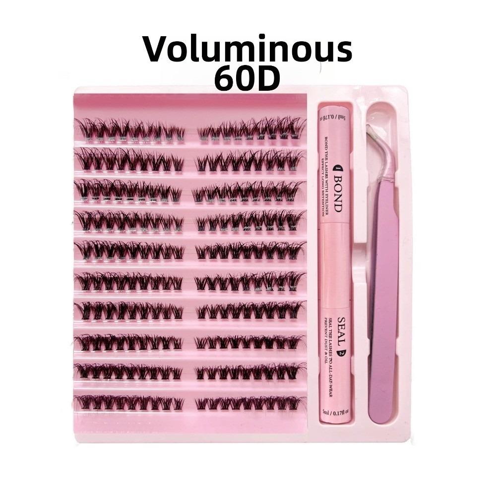 3D Mink Effect Cluster Lashes 8-16mm Volume Lash New Faux Mink Eyelashes for Women