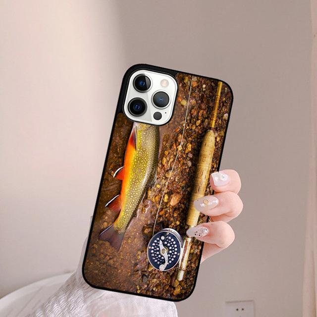 BROWN TROUT FISHING FISH Phone Case Back Cover for IPhone 18 17 Air 16 15 14 13 11 12 Pro Max Plus Shell Coque