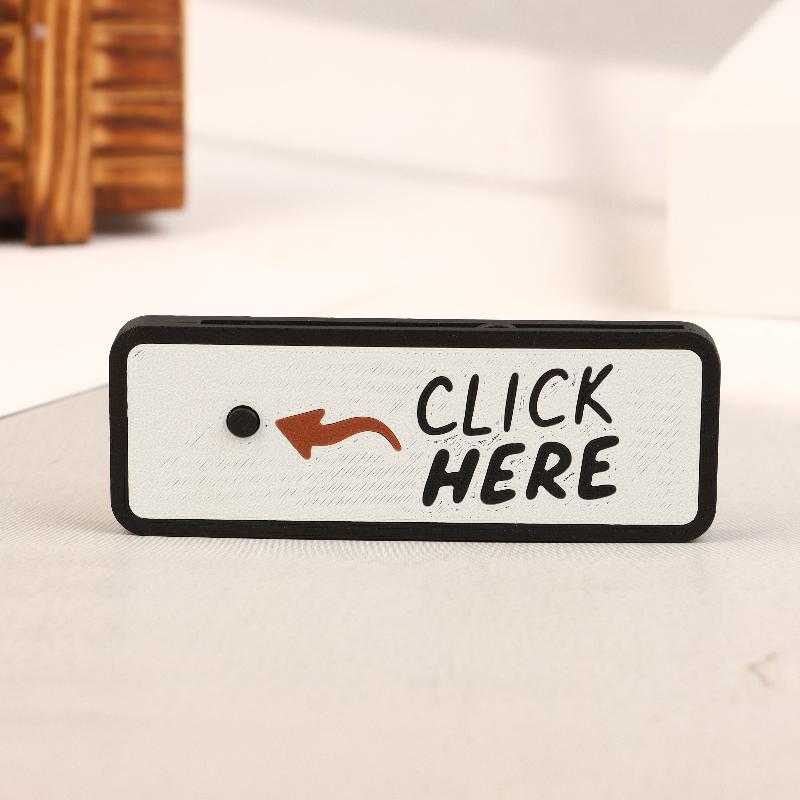 3D Printed The Click Here Surprise Butto Hilarious Prank Gift Funny Pop-Up Middle Finger Fidget Toys