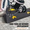 Upgraded Rubber Threshold Ramp, 1.5" Rise Wheelchair Ramp Doorway, Natural Curb Ramp Rated 33069 lbs Load Capacity, Non-Slip Textured Surface Rubber