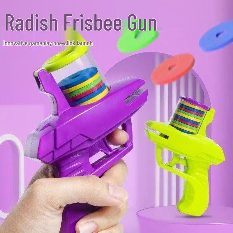 Creative Flying Saucer Carrot Soft Bullet Toy Gun for Kids - Parent-Child Outdoor Battle Toy