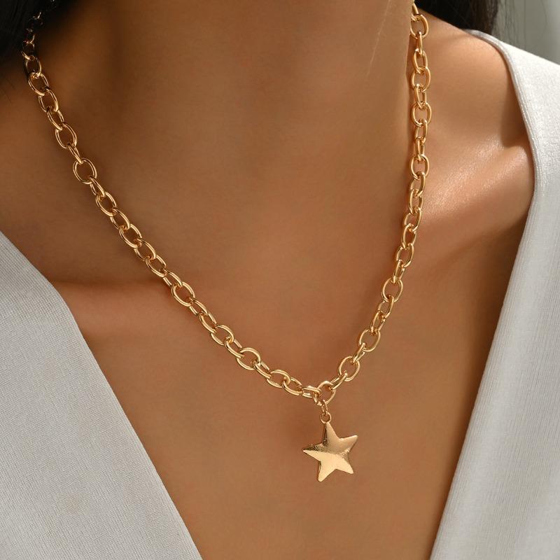 Diamond Love Necklace Alloy Jewelry Niche Versatile Sweet Clavicle Chain Women's Summer Necklace