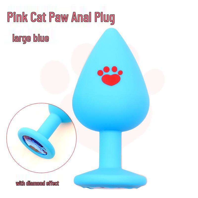 Silikonový kočičí tlapka anální kolík pro začátečníky - SM tréninkové anální korálky pro dilataci ženského análního otvoru a masturbaci