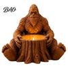 Thoughtful Housewarming Gift Giant Forest Creature Statue Candle Holder, Sitting Tree Stump Tealight Candlestick, Whimsical Cabin Accessories