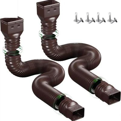 1 paquete, extensión de bajante de canalón de lluvia, extensor Flexible, conector de drenaje de agua de lluvia, extensión de tubería, bajante telescópico