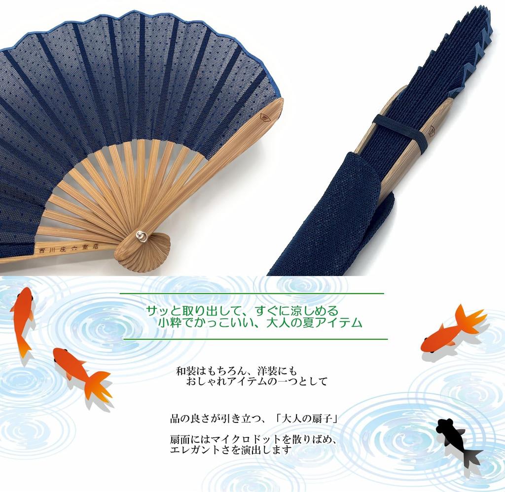 Shoroku Fluffy in a paulownia wood with fan Day [Nishikawa Shoten] veil-material fan, box, case, lace, navy, Mother's gift, women's, ladies', navy.