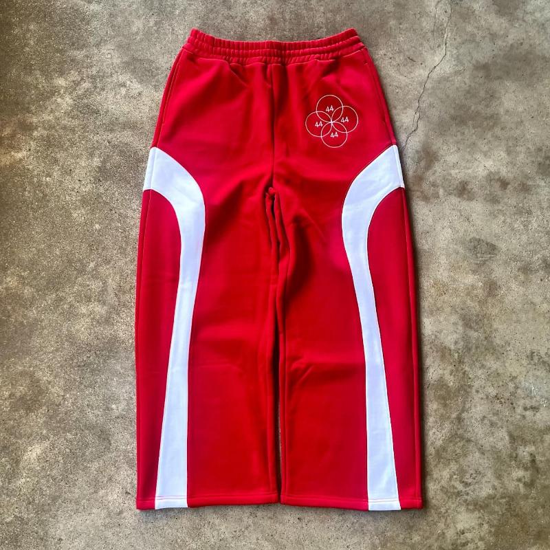 European and American Street Y2K Elastic Printed Patchwork Casual Pants