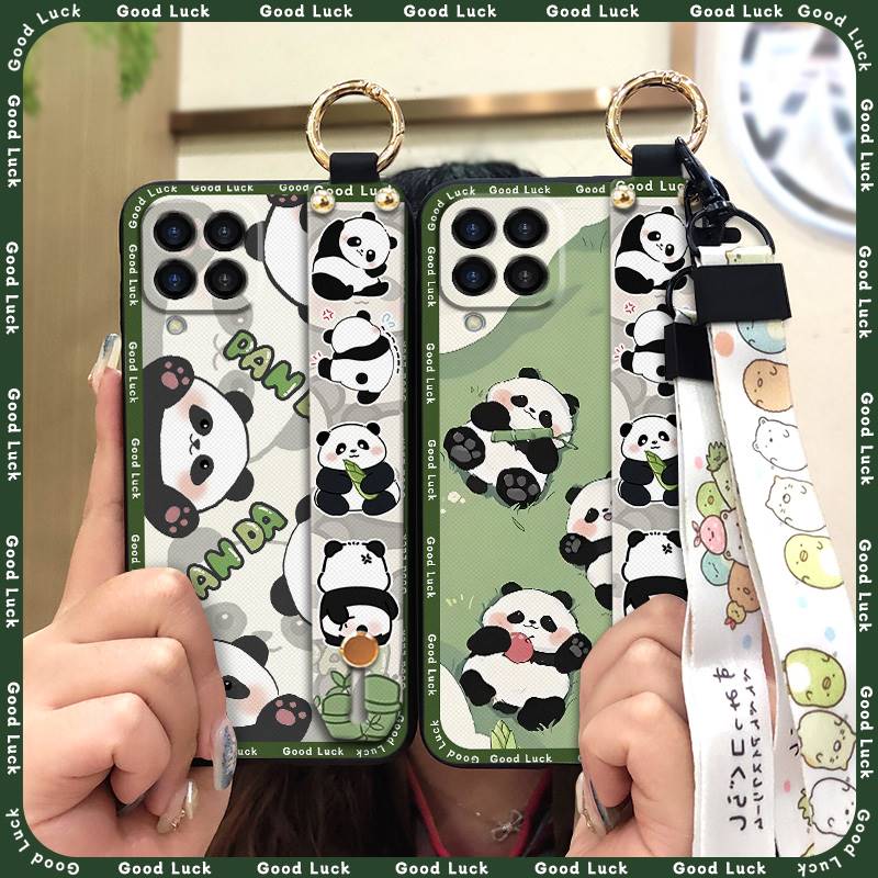 Soft case Silicone Phone Case For Samsung Galaxy M33 5G Global/SM-M336B/DS/Jump2 Cartoon Protective Lanyard Wristband