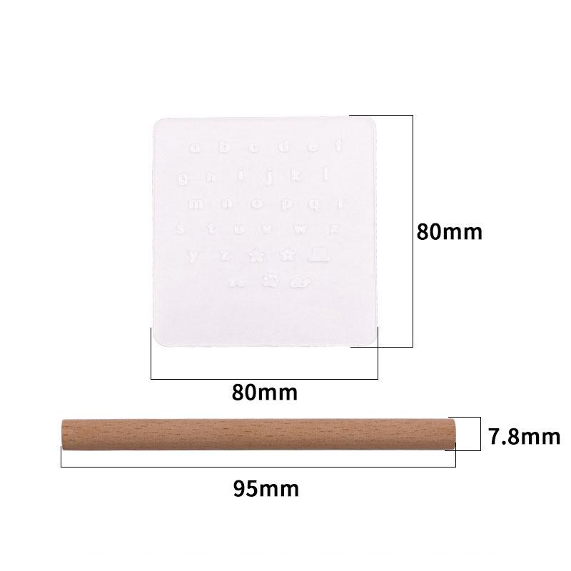 3 Piece Set Craft Leather Stamping Board Letter Number Engraved Emboss Pattern Hand-knocked Stamper Mold DIY Leathercarft Tool