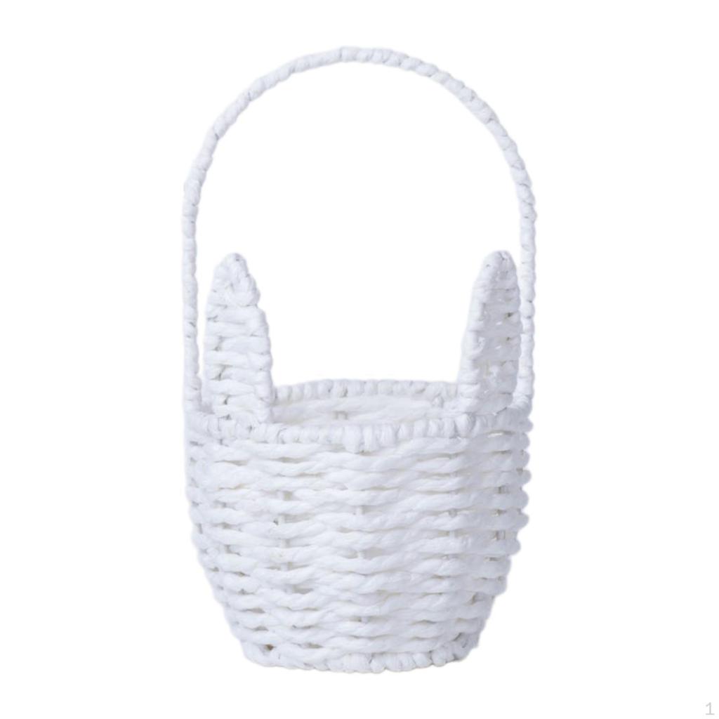 Bunny Basket for Easter And Flower Girl Use, Storage Events Home