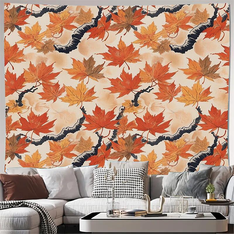 

Bohemian Tapestry Nature Forest Tree Leaves Wall Hanging Decor Room Divider Backdrop Home Textile Art Aesthetic Bedroom Living R 74x94cm(29x37in)