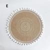 Practical New Ins Style Minimalist Tableware Mat Home Circular Woven Mat Restaurant Retro Hemp Decorative Mats Shooting Prop