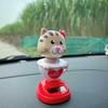 Car Dash Decorations Solar Powered Cute Figurines Car Dashboard Figurines Kitten Decorations For Automotive Interior Sedan Truck