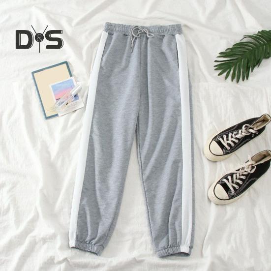 2 stk/sett Sweatshirt Bukser Sett Stativ Krage Glidelås Løs Myk Elastisk midje Ankelbånd Brede benlommer Fargematchende kvinner Høst Vår Joggedress