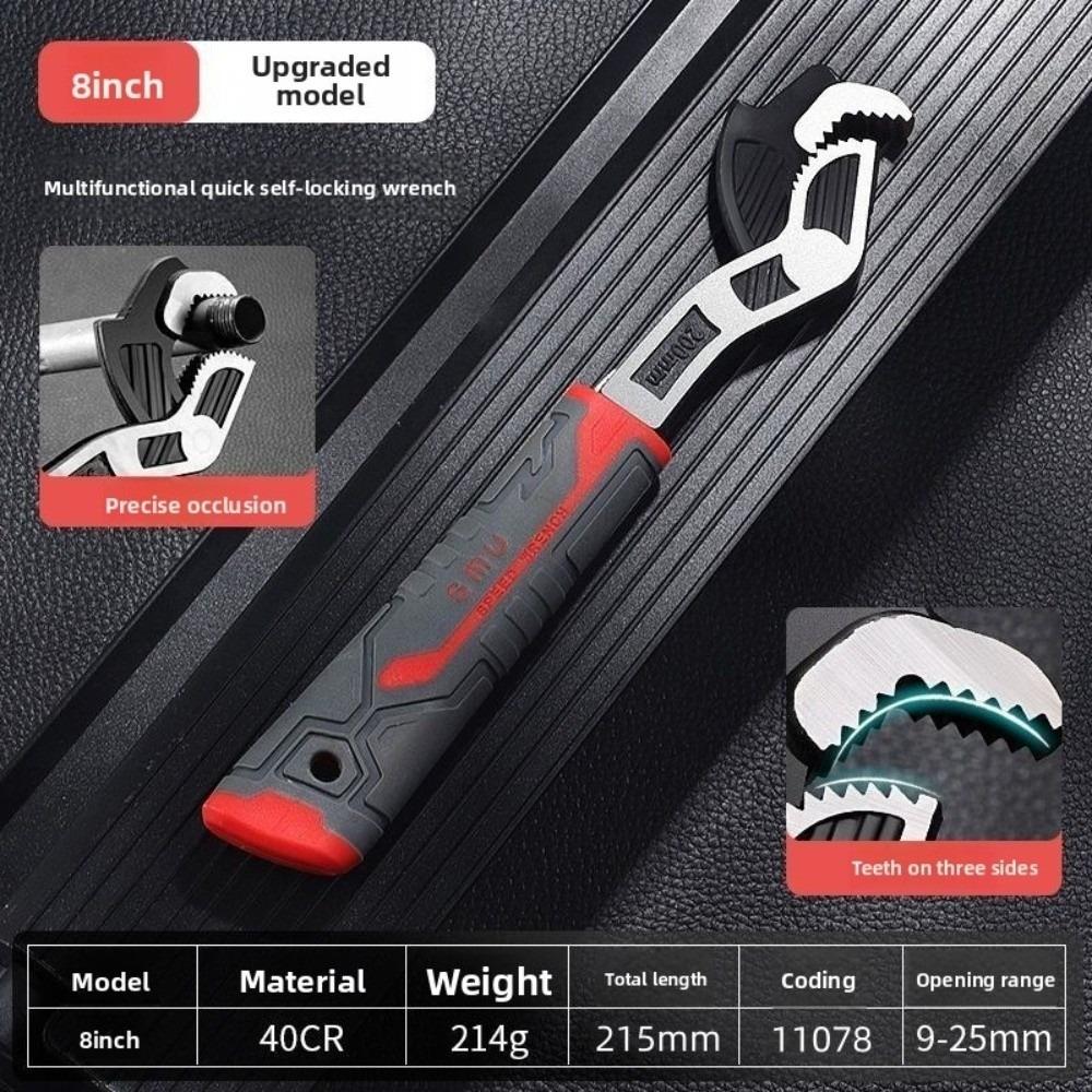 Multi-function Universal Wrench Large Diameter Open Wrenchs Gifts Movable Bathroom Wrench