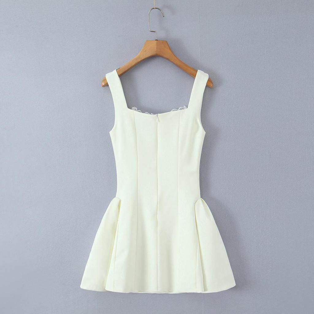2026 Chic Retro Lace Camisole Dress - Sweet Bow, Slim Fit, Sexy Backless Mini