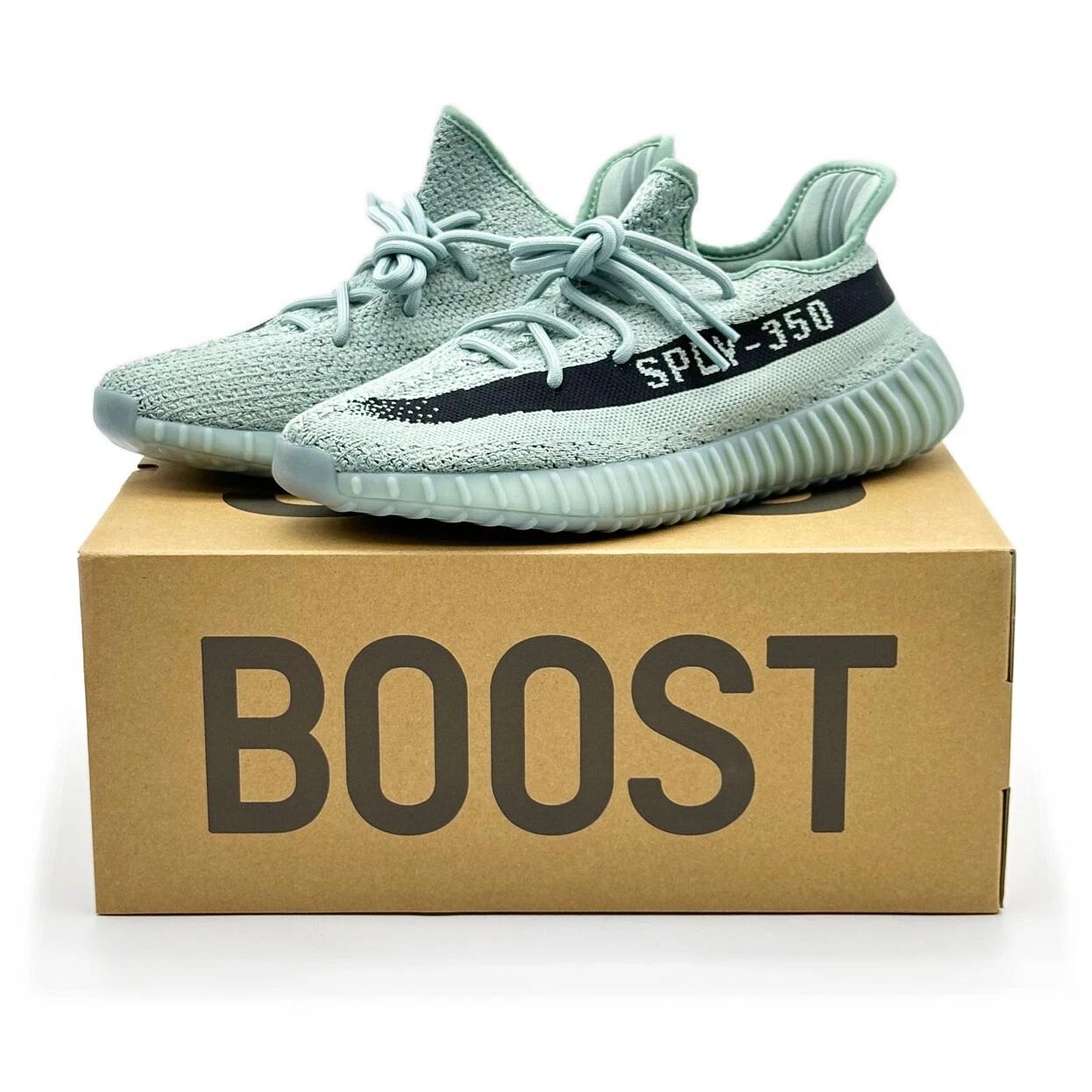

HQ2060 Adidas Yeezy Boost 350 V2 Salt Stone Blue Ice Sea Teal Green Gray Black US 8