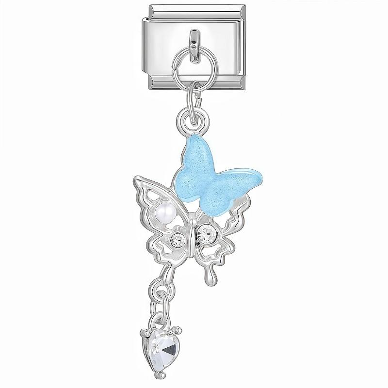 Italian Charm Bracelet Charms Dreamy Moon Butterfly Starfish Shell Pendant Diy Removable Module Link Bracelet Accessories Gifts