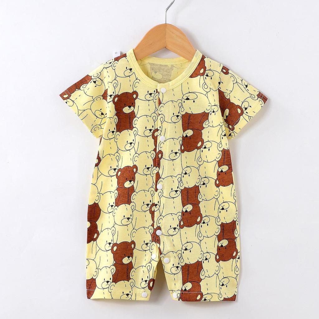 2026 Newborn Short Sleeve Jumpsuit Romper - Thin Style Bodysuit Pajamas