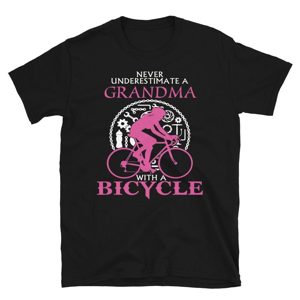 Bicycle Grandma Funny Cute Grandma Mom Humor T-Shirt M