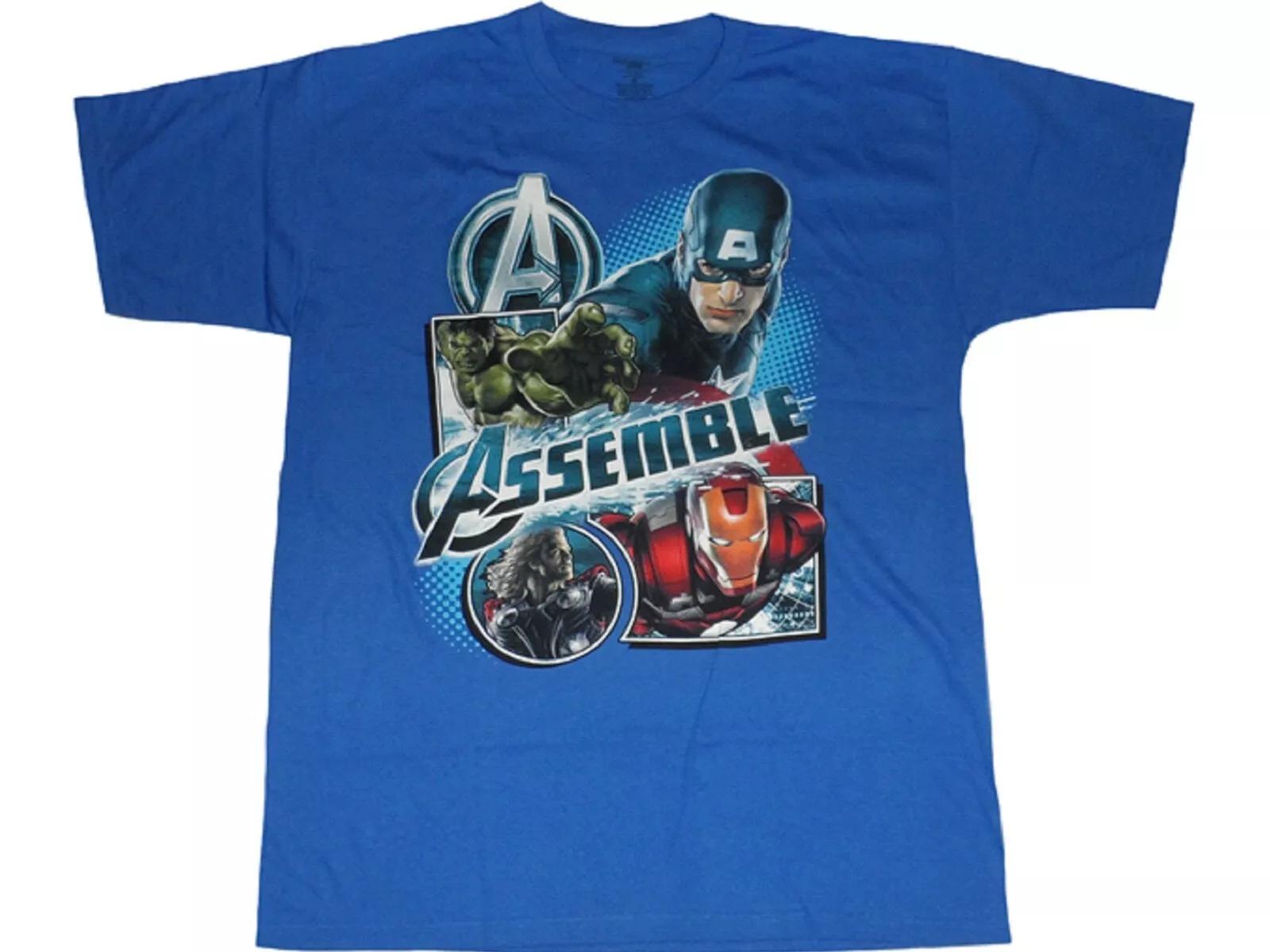 Мстители Marvel Соберитесь Синяя футболка с коротким рукавом для мальчика XL(18/20) - СЗТ 150