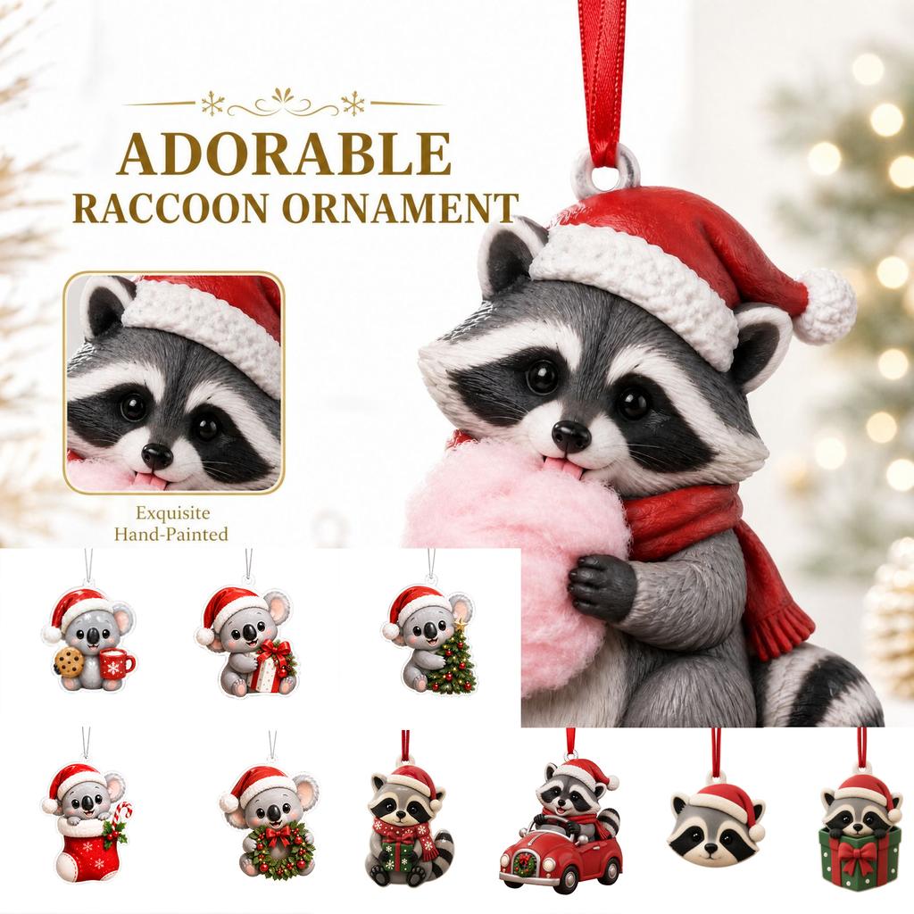 Christmas 2D Acrylic Hanging Ornament Holiday Decoration for Home Festive Decor