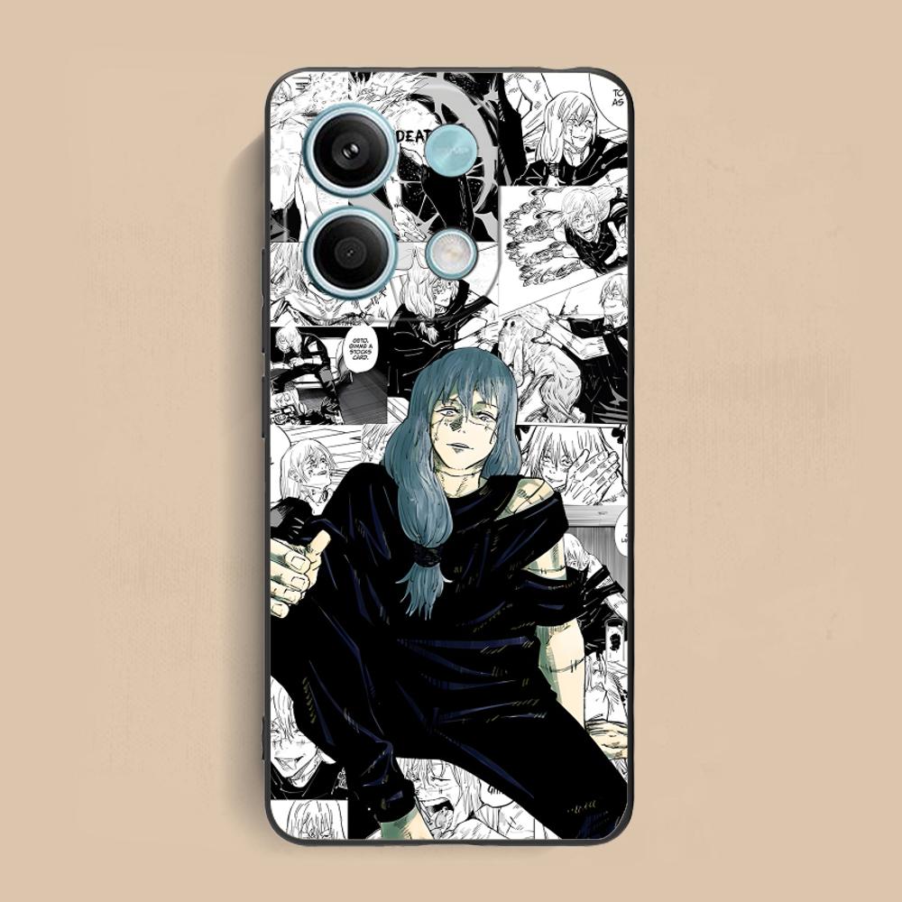 JJK Mahito Phone Case for Xiaomi Redmi 15 14 13 12 A5 3 2 1 C Plus 4G 5G Soft TPU Shockproof Cover