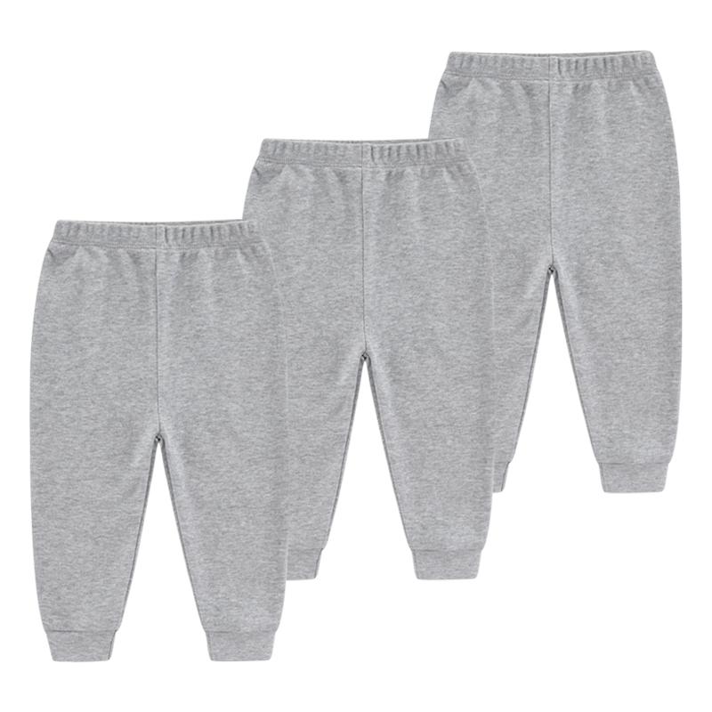 

KIDDIEZOOM Детские штаны унисекс, комплект из 3 предметов, однотонные хлопковые штаны для мальчиков и девочек в возрасте от 0 до 24 месяцев 6M