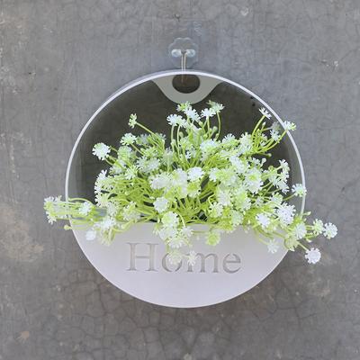 1Pc Wall Flower Basket Simulation Flower Set for Home Decoration Wall Hanging Living Room Dining Table Bedroom Study Office Decoration