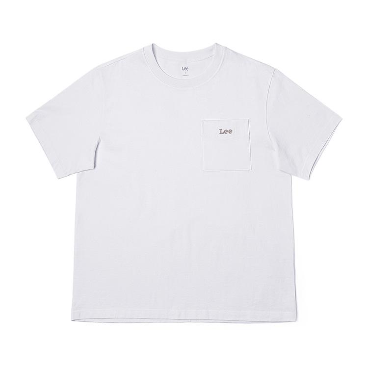 Comfortable Round Neck Pocket Design Small Embroidery Logo Short Sleeve T-Shirt Men Tops White LMT0101613RX00FK14000