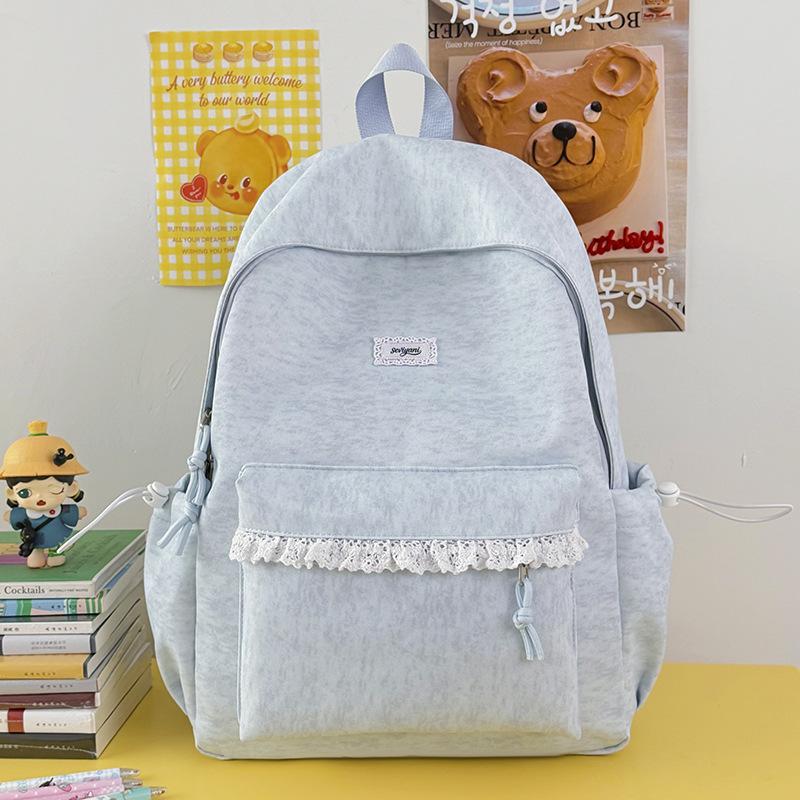 Schoolbag Korean ins Gentle Lace Sweet Girl Travel Backpack Fresh Elementary School Bag Female College Style Backpack