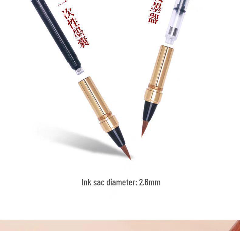 Sandelholz Weiche Spitze Kalligraphie Pinselstift - Gravierter Füllfederhalter Stil für Schülerübungen