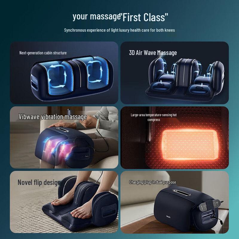 Philips Knee and Leg Massager with Heat Therapy CN plug (adapter included)