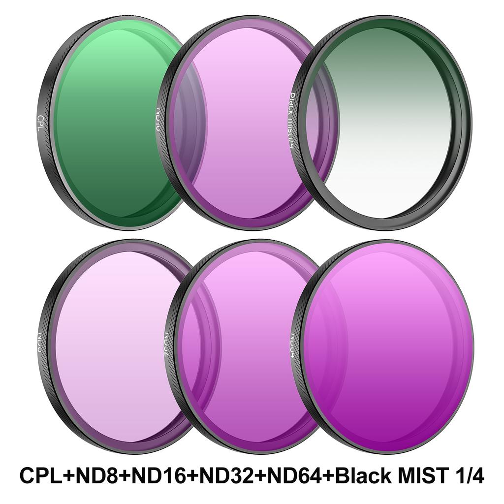 Action Camera MCUV CPL ND 8 16 11 61 Lens Filter For DJI Osmo Action 6 Aluminium Alloy Frame Filter Set Camera Accessories