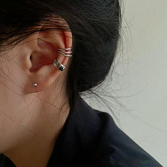 Boucles d'oreilles manchettes d'oreille empilables pour enfants sans piercing pour performance de danse de rue - Bijoux de style hip-hop pour garçons et filles