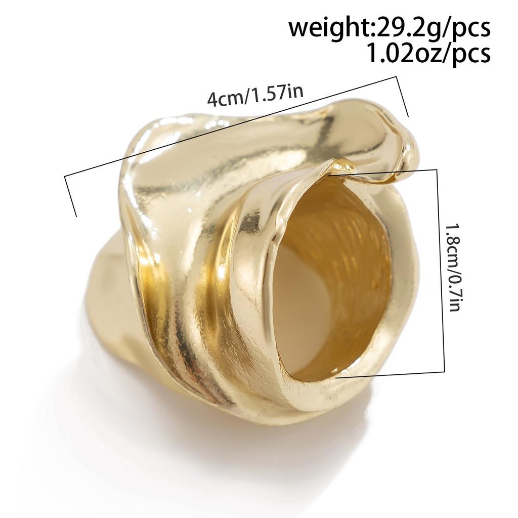 DIEZI Übertriebene Punk Unregelmäßige Große Ringe Für Frauen Männer Hip Hop Gold Silber Farbe Geometrischer Fingerknöchel Ring Party Schmuck